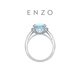 Chow Tai Fook ENZO Heart of the Ocean 18K gold aquamarine diamond ring for women EZV6853 No. 13
