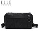 Elle Homme Men's Bagn-Sac, Camouflage Nylon Canvas Crossbody Sac, sac de téléphonie mobile résistant à l'eau, sac pour hommes de grande capacité 1131 Black