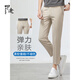 
Koutu brand high-end casual trousers for men slim straight cut trousers 2025 new summer thin stretch men's pants khaki 9921-summer thin 29