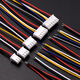 XHB2.54mm locking terminal cable, pitch 2.54mm, color plug electronic connection cable single-ended double-ended 150mm single-ended (tin-plated tail) 2P male (5 pieces) No Specifications