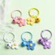 Kunsui Children's Day Colorful Star Acrylic Keychain Pendant Diy Keychain Ornament Fresh Couple Packaging Ornament Small Flower Keychain [Random Color Mixed 10 Packs]