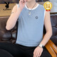 
Playboy (PLAYBOY) 2025 summer new men's ice silk striped vest quick-drying men's tops plus fat plus large size sleeveless T-shirt 9903 vest--Khaki M 90-120Jin[Jin equals 0.5 kg]