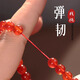Sha Yanxi Bracelet Elastic Rope Crystal Beads Bracelet Rope DIY Beeswax Jade Handmade Beaded Bracelet Elastic Cord Elastic Cord Big Red 1 Tie