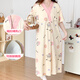 
Large size confinement suit with breast pad summer thin style for postpartum mother breastfeeding nightgown postpartum pregnant women pajamas hospital room for delivery SY16813 XL Recommended weight 135 Jin [Jin equals 0.5 kg]