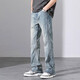
JEEP SPIRIT Jeep High-end Jeep Loose Straight Men's Spring and Summer New American High Street Casual Wide Legs Long Pants Men 9901 Nostalgic Blue XL 135-150Jin [Jin equals 0.5 kg]