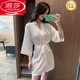 Langsha Salle de bain (Langsha) Robe Robe Femme Summer Fin Minage de nuit Bride 2024 Nouveau cadeau de la Saint-Valentin chinois White Sexy Gift à manches courtes 688 # Pink M 165
