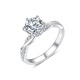 IDC Henan artificially cultivated diamond 18K gold diamond ring engagement 1 carat twist arm ring women's Valentine's Day gift for wife PT950 platinum D color/VVS/NGIC certificate 30 points heavy gold version
