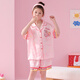 Pijama para niños para niñas en hielo de verano y seda de nieve estilo delgado para niñas kapibala de manga corta 2025 nueva ropa de verano para el hogar jy hielo y seda de nieve 6629 pequeño pony 120 mediano hijo 12 altura de tamaño 115-125cm48jin [Jin equivale a 0.5 kg]