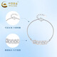 CHINA GOLD PT950 Platinum Five Emperors Coin Bracelet for Women Platinum Bracelet Practical Valentine's Day Gift for Girlfriend and Birthday Gift for Wife PT950 Platinum Five Emperors Coin Bracelet About 6.3g