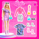 
Barbie Girls Toys Birthday Gift Doll Toys-Barbie Charm Shiny Fashion Gift Box HYT61