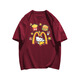 Nukm Heavy Cotton American Modemarke Cartoon Hellokitty Kurzärmelte T-Shirt Männer und Frauen Sommer Casual Mode Tops Ins reine Baumwolle 1416 Pommes Kelly Cat Dragon Fruchtfarbe s