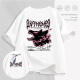 2025 Neues T-Shirt Co-Branded American Modemarke Pure Cotton Kurzärmer Männer und Frauen Sommer Lose trendy halbärmelige, vielseitige Top Burgundy-691 Red-Eye Dragon 2xl