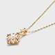 Shengbei 2025 new necklace natural tanzanite freshwater pearl zircon rhombus snowflake silver set Nai necklace