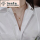 Sen uses 18K rose gold H Kang Kang bag necklace for women, diamond color gold pendant, clavicle chain, Valentine's Day gift for girls, second generation H bag rose gold