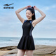 
ERKE swimsuit women's sleeveless dress swimsuit slim soft swimsuit 100% summer cloud gray M