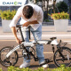 Dahang Mini Ultra-Light 9 Velocidad variable Bicicleta Plegado Estudiante Men y mujeres Adultos Bicicletas PAA693 Cloud de aire (blanco) 16 pulgadas 16 pulgadas