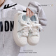 
Huili women's shoes new style of women's breathable cute thick sole versatile white shoes for women 5022Z rice/light blue 36