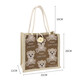 TaTanice tote bag burlap bag unprinted jute bag good outing travel storage bag eco-friendly shopping bag lunch box bag