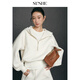 SUSHE Nian Yunshang Sports Tennis Wear Hooded Sweatshirt Elastic Waist Big Pocket A-Line Skirt Suit Jianshui White-Top M
