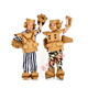Armor de cartón de cartón portátil para niños Armadura de cartón ambientalmente amigable con el medio ambiente Graffiti Robot Robot Armor de cartón estilo niño
