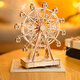 Ferris wheel carousel music box music box building blocks children's toys DIY puzzle birthday gift girls