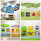 幼儿园墙面玩具早教墙壁上玩具走廊积木墙儿童科普知识认知板 图上一套4款 单款尺寸45*45cm