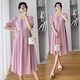 
Jingqi (JOYNCLEON) maternity dress summer 2025 new style female temperament summer breastfeeding skirt loose maternity summer long skirt light blue [buttons can breastfeed] Jly22130 L