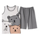 Liushan Sommer reines Baumwollpaar Pyjamas dünne ärmellose lose Männer und Frauen Weste Hosentender Shorts großer Heimkleidung Set WJ9856 Ya Weste Cover 3xl Männer 165-185jin [Jin entspricht 0,5 kg]