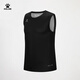Kelme (Kelme) Sports Vest Men's 2025 Été Nouveau groupe d'entraînement de basket-ball Running Fitness Sans manches T-shirt à séchage rapide Set Agate Black L