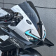 Gongma suitable for Chunfeng 675SR modified competitive windshield, fixed wind wing shark fin guard plate rear hump lower lip accessories, shark fin side guard plate, carbon fiber