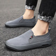 XIANGYUANGE canvas shoes men's summer 2025 new men's one-foot shoes old Beijing cloth shoes casual soft sole work men's shoes gray 42 (260mm)