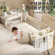 ULOP (ULOP) Krippe bewegbares Spleißbett Multifunktionsklappkrippe mit Windel Tischmoskitonetz Schlafartefakt Babybett Babybedarf Neugeborene Geschenk Cradle Shaker Multifunktional Crib 0-3 Jahre altes Schulbilder, um Kokosnusspalmenpolster zu schicken