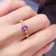 Lierui natural tanzanite ring s925 pure silver grains are all exquisite and exquisite Chinese Valentine's Day gift 4*6mm