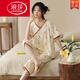 Langsha Summer à manches courtes Pyjama Set Cotton Women's Femme Summer Summer NOUVEAU PANTÉ CRARDED PANTÉ POUVE AVOIR EST EST DES VOITURES DU MAISON DE SOIR