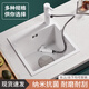 Ye Yu Cream Style Thickened White Water Bar Sink Basin Square Side Mounted Stainless Steel Small Single Slot Kitchen Washbasin White Side 32*32 No Faucet