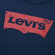 Levis Paar American Lose Print modische einfache bequeme trendige Baumwoll-Hals-Kurzärmer T-Shirt Navy 0002 A9224-0002 m