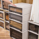 Armoire de trait de trait de rangement boîte de rangement de rangement de rangement ménage de garde-robe organisateur de vêtements en plastique armoire de rangement de rangement deux packs [larme] nouveau modèle [3523] profond 50 * largeur 35 * high 23cm