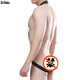 Sexy thong men's one-piece double thong pure cotton high elastic suspenders back empty butt lift solid color underwear for gay men black F
