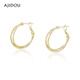 AJIDOU fashion gold trend earrings gold 2 pieces