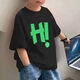 2025 Pure Cotton Cottoned New Summer Boy Foirt для детской красивой и универсальной модной топы-шилирование чистого хлопкового полуотлажного половину-x825-белая [однокурсник] 170 (рекомендуется 100-120Jin [Jin равняется 0,5 кг]))