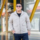 Fhhuabd chaqueta delgada de primavera y otoño para hombres más gates grasas talla de talla planta