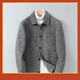 Doberman double-sided wool jacket men's short British Albaka alpaca wool coat wool coat gray XL