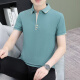 Polo shirt men's short-sleeved T-shirt summer trendy brand business casual collar top men's lapel half-sleeved T-shirt black QY723 L