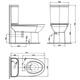 American standard toilet split type flush down toilet slow down cover wall row straight flush 2629/2630 180mm horizontal row