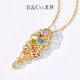 IL&CO Youke Chunhuaying 18K gold natural multi-color gemstone necklace female birthday Valentine's Day gift for wife 18K gold multi-color gemstone necklace
