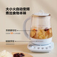 Beiding (Buydeem) health kettle, electric kettle, tea kettle, tea kettle, kettle, Chinese medicine pot, black tea stewing glass flower teapot K159T baby blue + glass stew pot