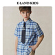 E LAND KIDS 100% Cotton Children's Clothing Boys' Shirt 2025 Summer New Arrival Detachable Bow Tie White/10 170cm One Size