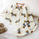 
Children's pajamas set new summer A-class cotton yarn boy pure cotton girls long-sleeved home clothes 15xk409 MS13 110 cm