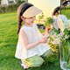 G.Duckkids Little Yellow Duck Girls Set Sommer 2025 Neues modisches Mädchen Baby Sommer zweiteiliger Kinder-Sommeranzug ärmellose zweiteiler Set 120 (Empfohlen 105-115 cm 4-5,2 Jahre alt)