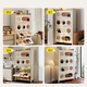 
Yuhuade steel shoe cabinet household door entrance entrance entrance cabinet against the wall integrated shoe cabinet mid-style dustproof large-capacity shoe cabinet 11-layer 700*350*1695 [retro cute cat]